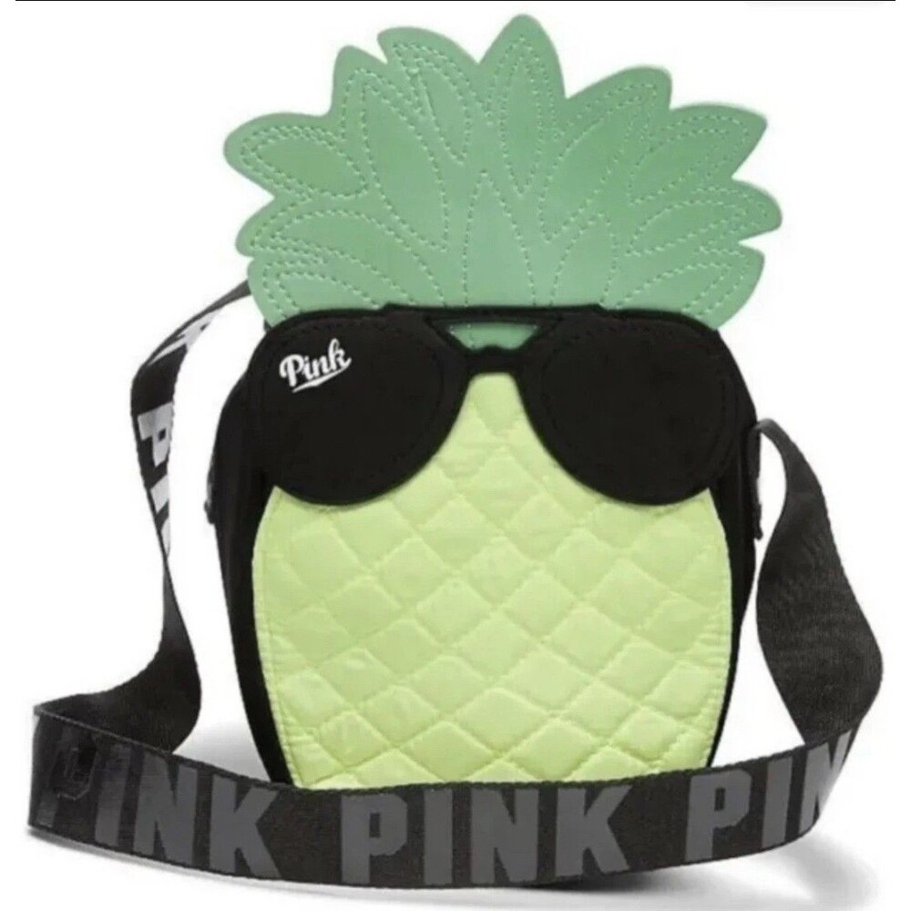 Victoria Secret PINK  Pineapple Cooler Bag 6 Pack Cold Drinks Beach Travel Bag
